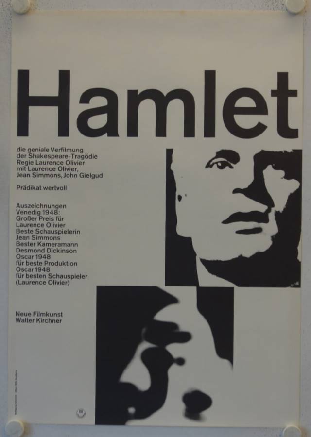 Hamlet originales deutsches Filmplakat (R60s)